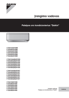 CTXA-AW, FTXA-AW, CTXA-AS, CTXA-BS, FTXA-AS, FTXA-BS, CTXA-AT, CTXA-BT, FTXA-AT, FTXA-BT, CTXA-BB, FTXA-BB_3PLT482320-7P_2019_06_Installation manual_Lithuanian download